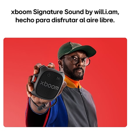 USP Card: xboom Signature Sound by will.i.am, diseñado para ofrecer claridad en exteriores.